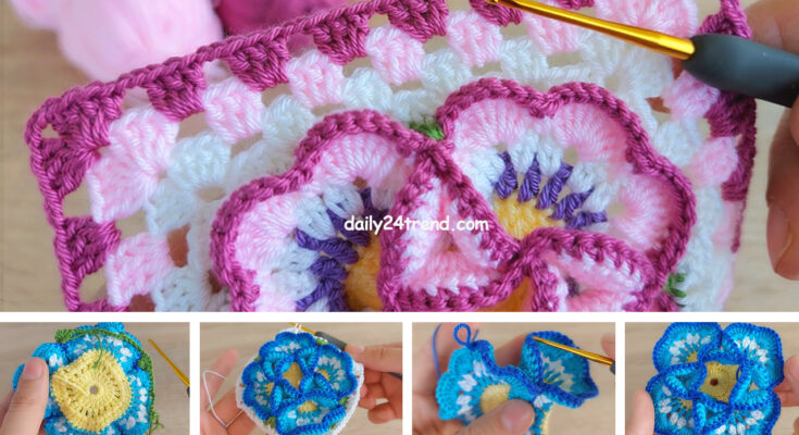 How to Create Stunning 3D Crochet Flower Motifs Easily
